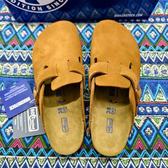 🌟POSH FRESH🌟 Women's Mink Suede Birkenstock Boston Shoes - Narrow Fit - Picture 2 of 5